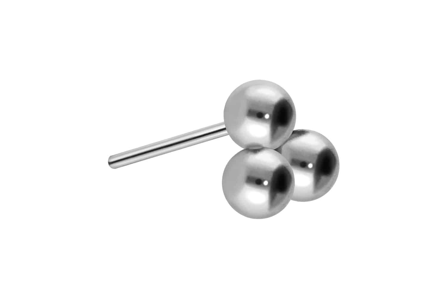 Titan Aufsatz mit Push Pin 3 KUGELN von Piercingline